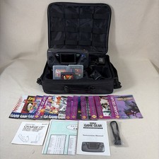 Sega Game Gear Console 3 Games 14 Manuals Lot Bundle Parts Repair Capacitors