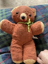 Antique Plush Teddy Bear Music Box. Well Loved