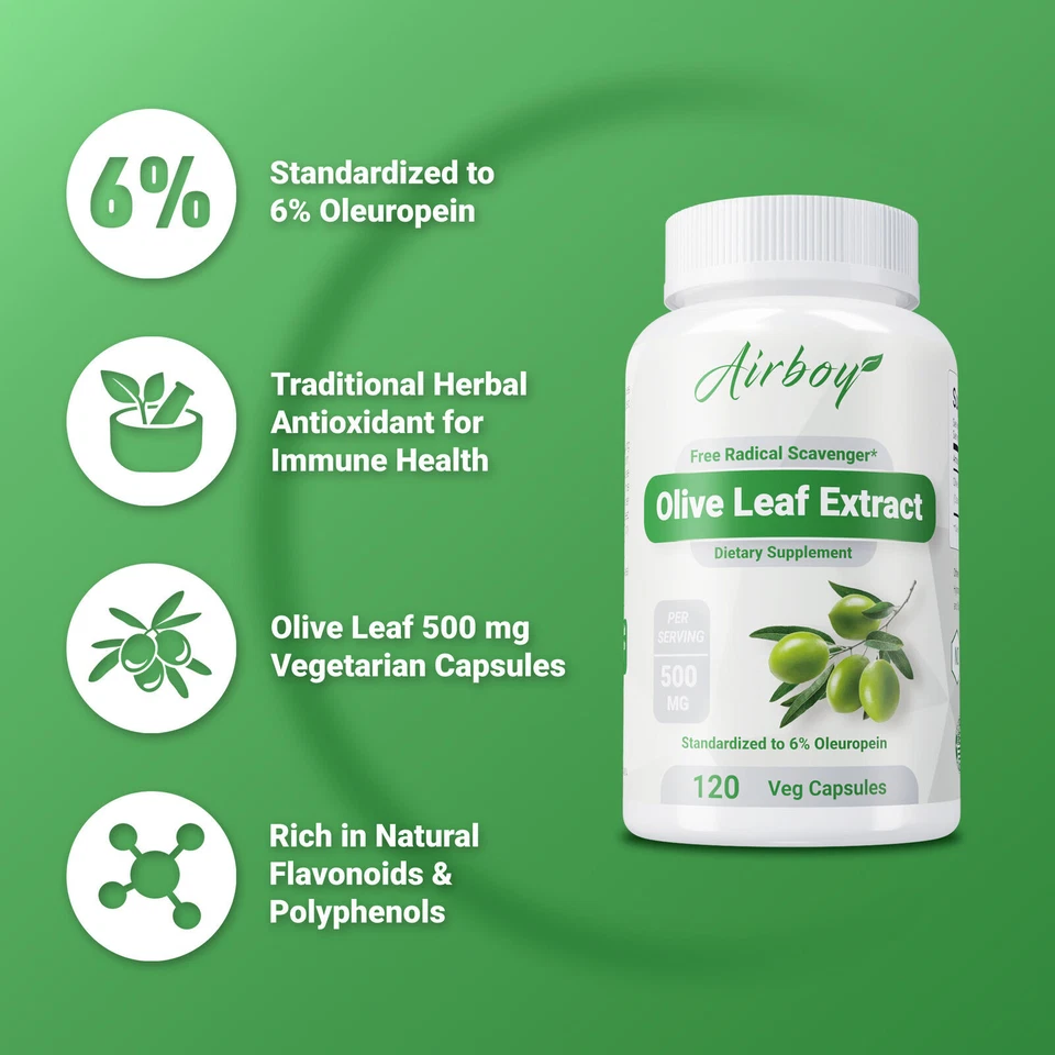 Olivenblattextrakt Kapseln 500mg - Immununterstützungsbooster, Antioxidans, - Bild 4 von 4