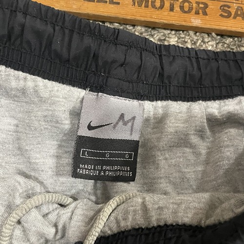 Nike Lined Swishy Warm Up Pants Spell Out Y2K Mens L Black VTG - Picture 6 of 15