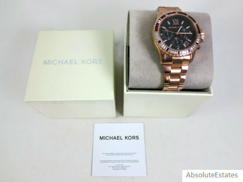 NEW Michael Kors Everest Rose Gold Oversized Chronograph  display picture 2