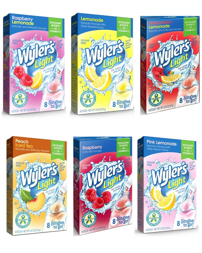 Wyler's Light Drink Mix Sugar Free Singles To Go Flavours 8 Count USA Import - Image 3 of 3
