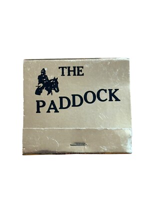 THE PADDOCK vintage matchbook Triple Crown Room, Bay City, Michigan