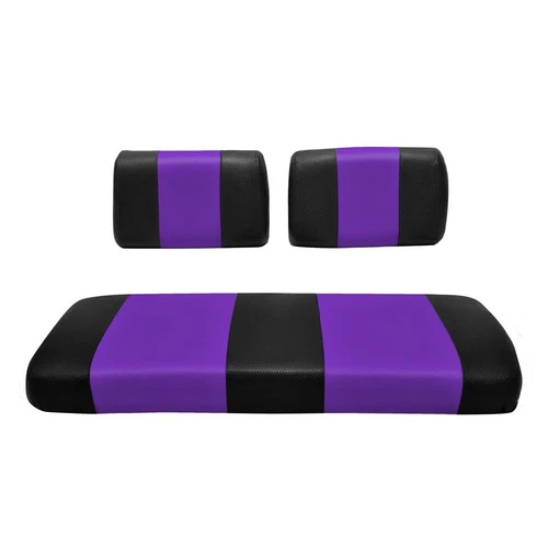 Yamaha G-16/G-22 Golf Cart Seat Cover - Two-Tone Vinyl - Black & Purple