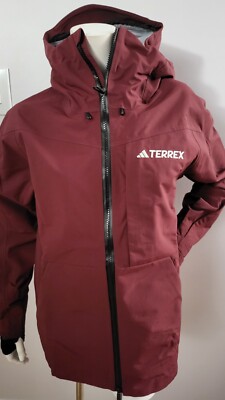 NEW ADIDAS TERREX TECHROCK 3L PCN ALPINE SKIING SHADOW RED JACKET SIZE S