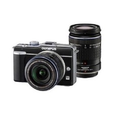 USED Olympus E-PL1 12.3MP with 14-42mm  40-150mm Black Excellent FREE SHIPPING