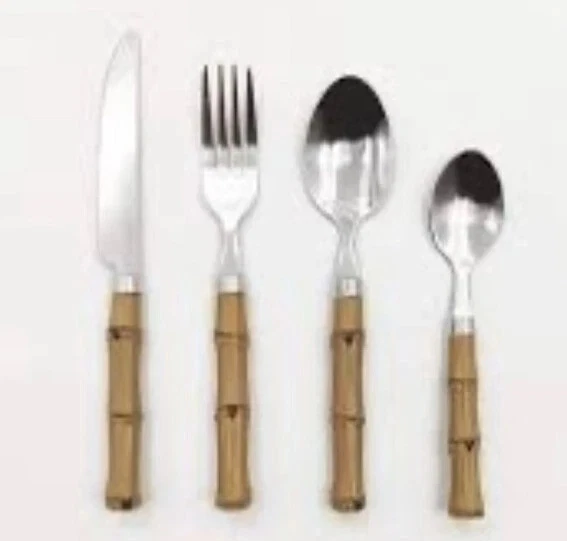 NUEVO Cubiertos Phantom Chef 16 Piezas - Cuchara de Bambú Sintético Tenedor Cuchillo Cucharadita Foto 3 de 4