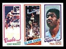 1980 Topps Basketball #110 Moncrief Shelton Silas NM *e5