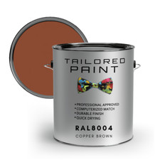 RAL8004 Copper Brown Direct To Metal 2k Brush or Spray On Paint MATT Smooth