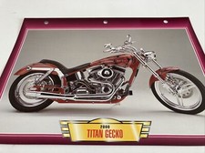 Harley Davidson 1633cc Titan Gecko card motorcycle passion collection Atlas