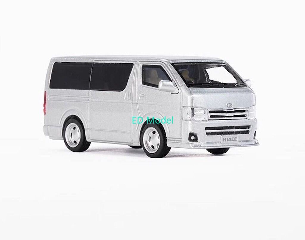 Masdi 1:64 2010 Silver Hiace Mini Van MPV Sports Model Diecast Metal Car New