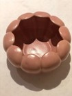 Vintage Pottery Lotus Flower Bowl Planter Scallop Edges Pink 6" — photo 3