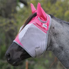 Cashel Crusader Fly Mask Standard w/Ears - Pink