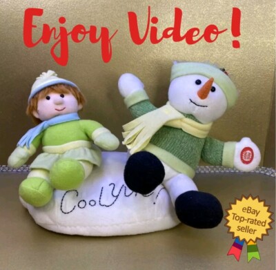 Christmas Animated Snowman Plush Fiber Optic Cool Yule TL Toys Jingle Pals Rare!