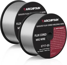 "ARCCAPTAIN Flux Core Welding Wire .035"", E71T-GS Mig 2LB, 0.035"" 2pk "