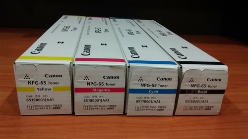 4 Canon NPG-65 Genuine - FULL Toner Set (BCMY) - for iR Advance C250 / C350 - Picture 2 of 7