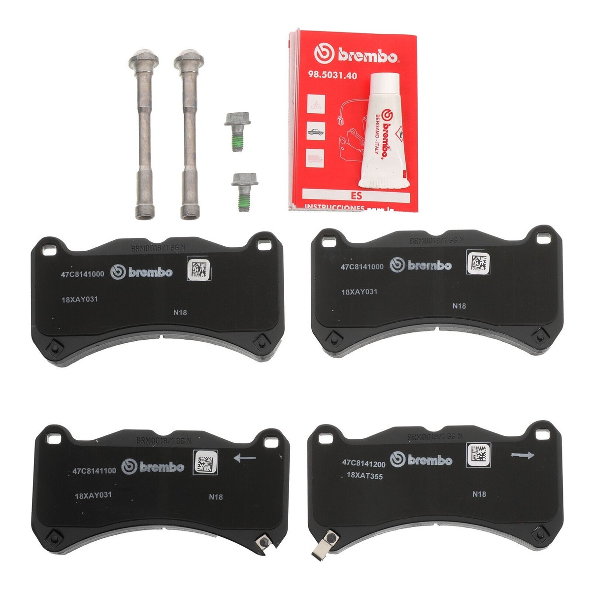 2018 2019 2020 2021 Subaru WRX STI Front Disc Brake Pads Set