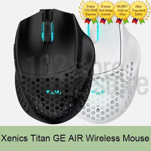 Xenics Titan GE AIR Wireless Professional Gaming Mouse Max 19000DPI PAW3370 2022 - Picture 1 of 7