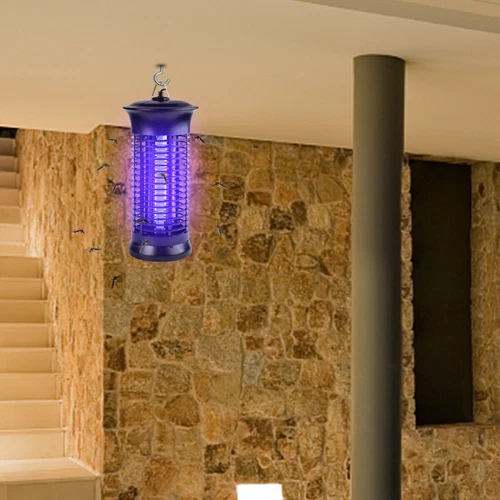 Lampada elettrica antimosche moscerini parassiti mosche insetti trappola zanzare insetti zapper 4.000V - Foto 6 di 12