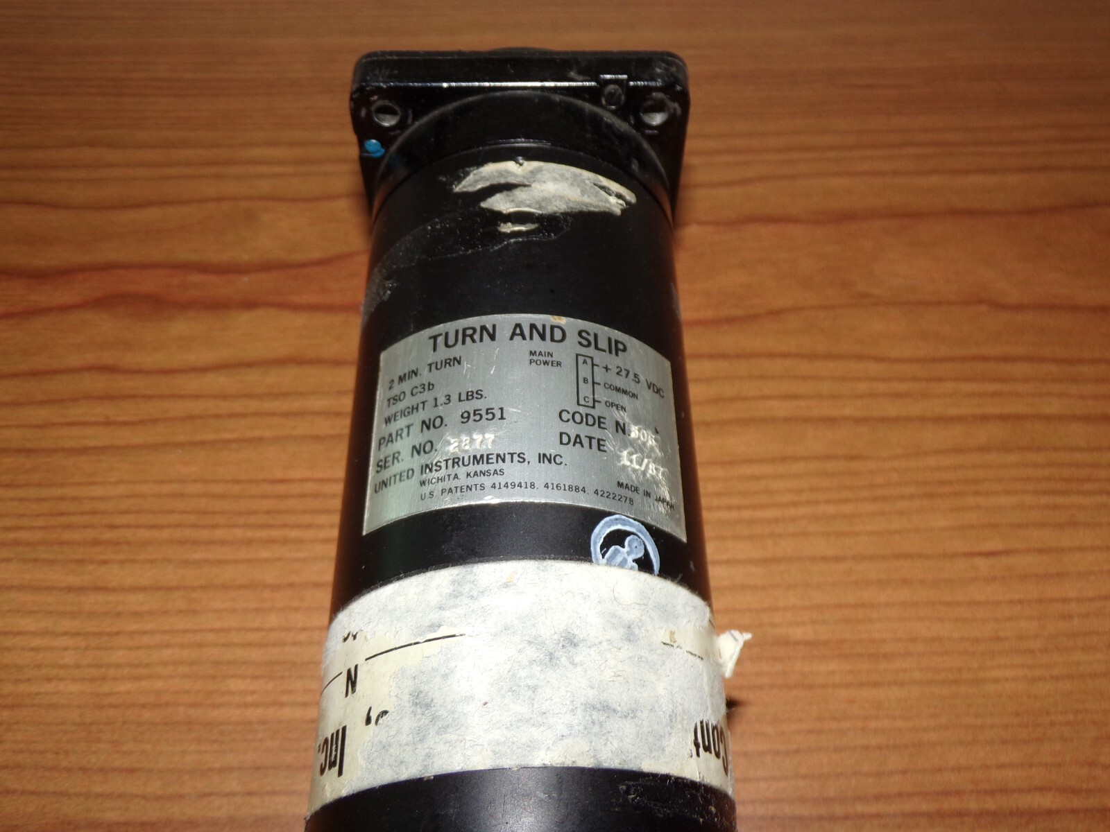 United Instruments 2min Turn and Slip Indicator PN 9551 for sale 