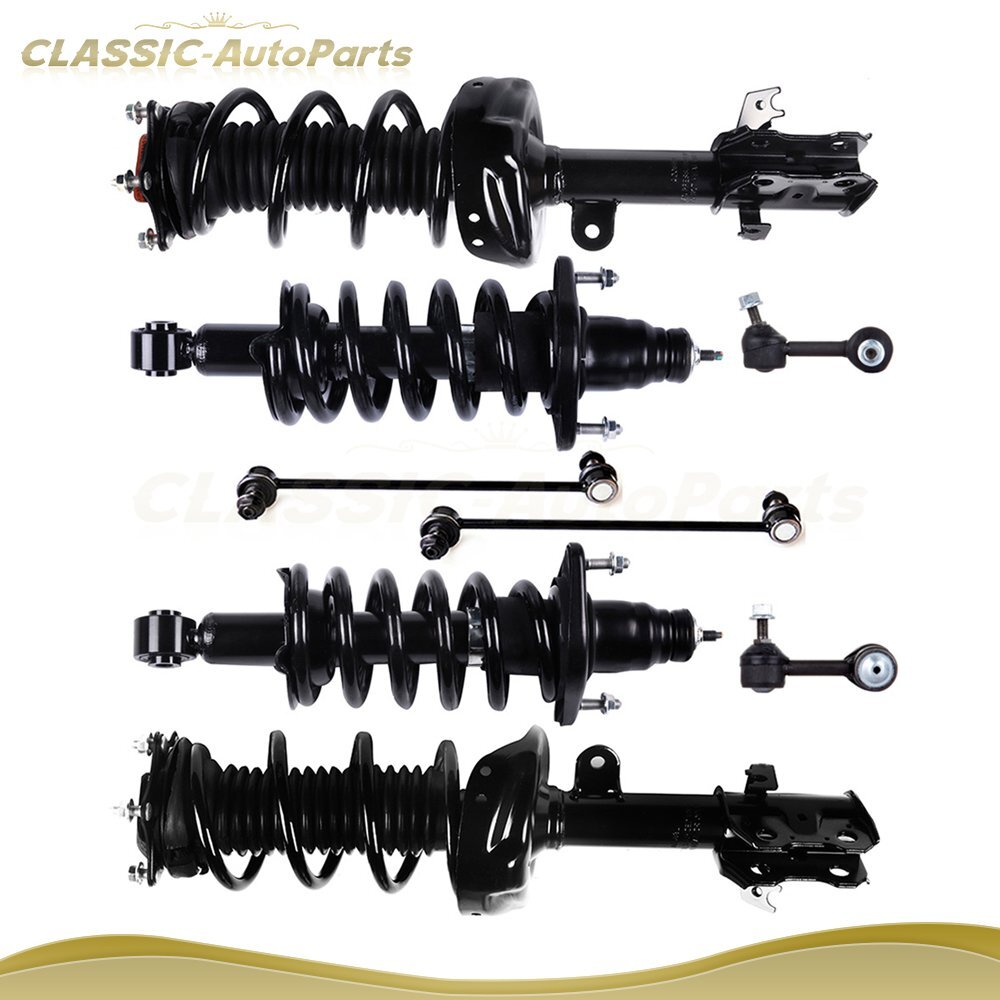 Fits 2007-2011 Honda CR-V 2.4L Front Rear Complete Shocks Struts Sway Bar Links