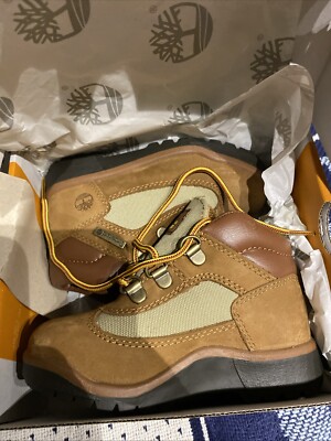 Timberland Baby Toddlers Leather Fabric Field Boots Size 9 Sundance Nubuck 40829