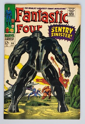 Fantastic Four #64 Marvel 1967 Kirby 1st Kree Sentry VG 