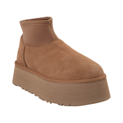 Womens UGG Classic Mini Dipper Boot - Chestnut Suede, Size 9 M US