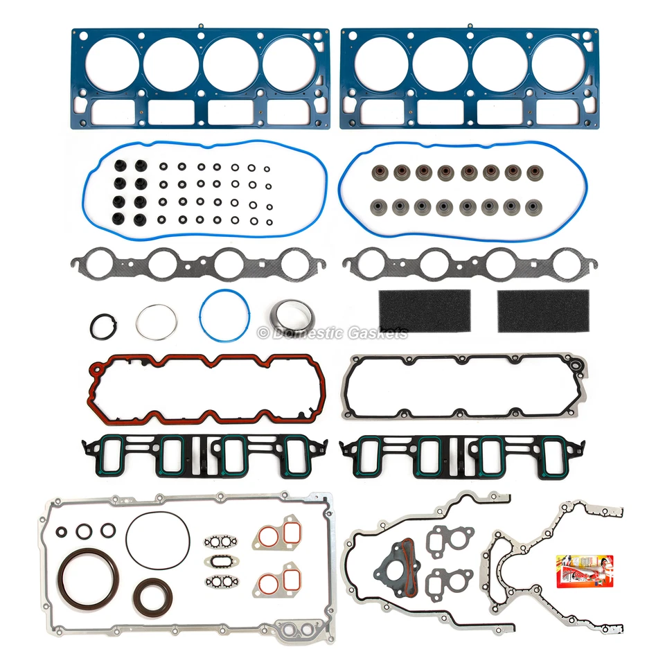 Full Gasket Set Fit 07-14 Cadillac Chevrolet Sierra 1500 GMC Yukon 6.0 6.2 VIN Y - Image 2 of 4