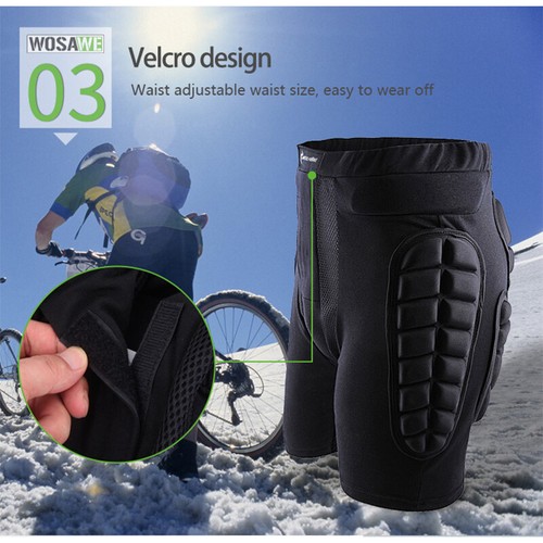 WOSAWE Protective Hip Shorts Ski Snowboard Impact Pants Protector Guards Shorts - Picture 10 of 10