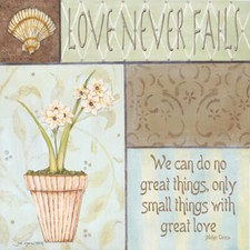 Ceramic Backsplash Tile Mural Inspirational Kitchen/Bathroom - Love Never Fails