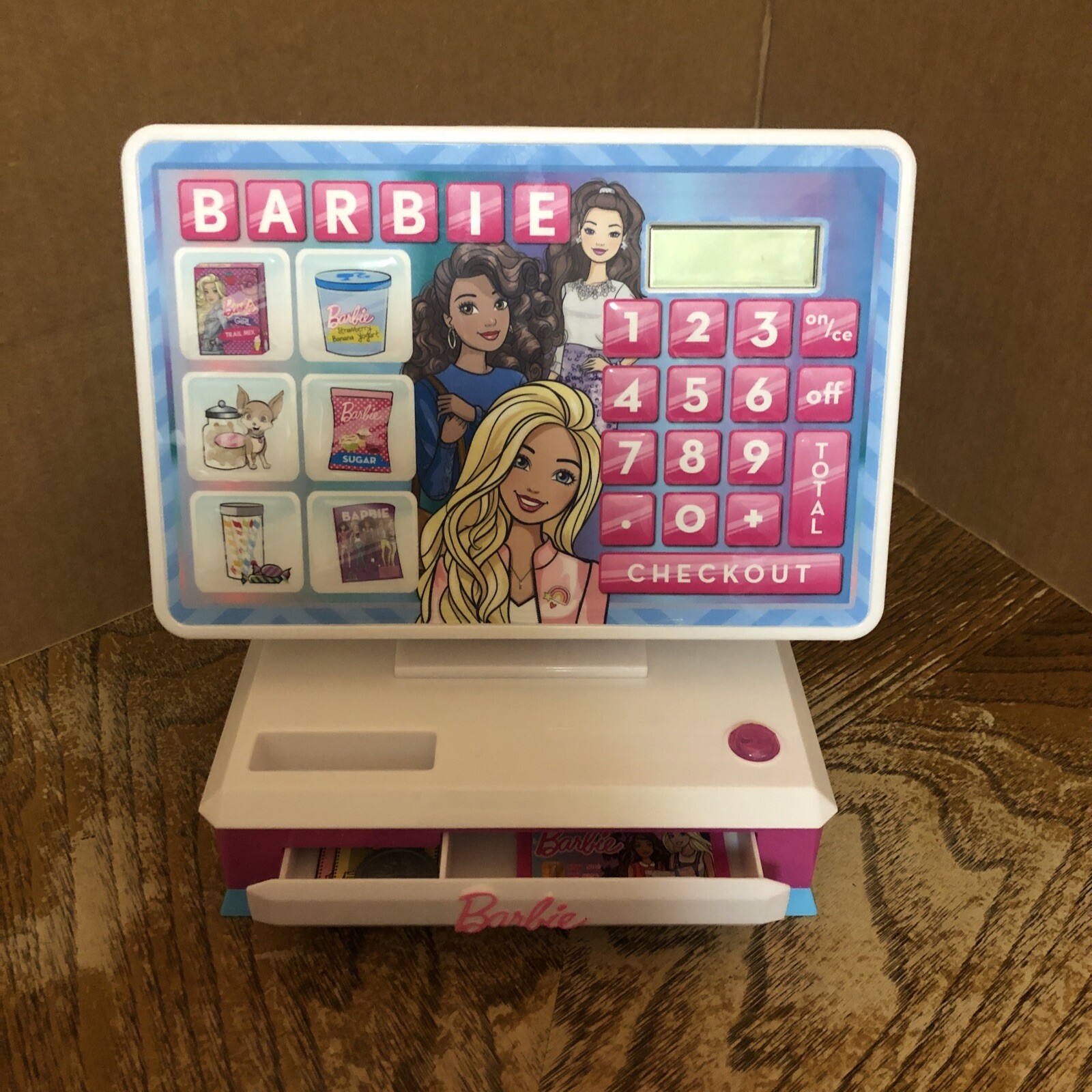 как выглядит Barbie Deluxe Cash Register Interactive with touchscreen Sounds EUC Works фото