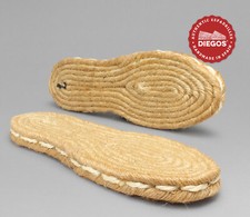Vintage dark espadrilles soles Hand stitched flat soles without rubber