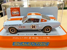 Scalextric C4570 Ford Mustang Shelby GT350 Gulf Edition #21 DPR 1/32 Slot Car