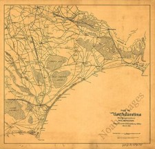 Map of Coast of North Carolina 16x16