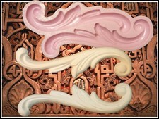 Negativform Gießform Mould Verzierung Dekor Relief Silikon Ecke Stuck (32)