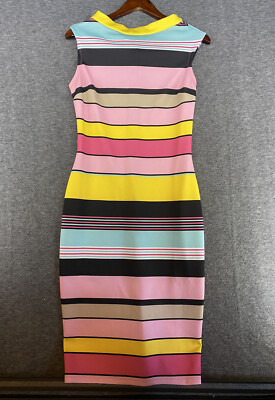 New York Company Multicolor Colorful Striped Bodycon Dress Women’s Size  Small