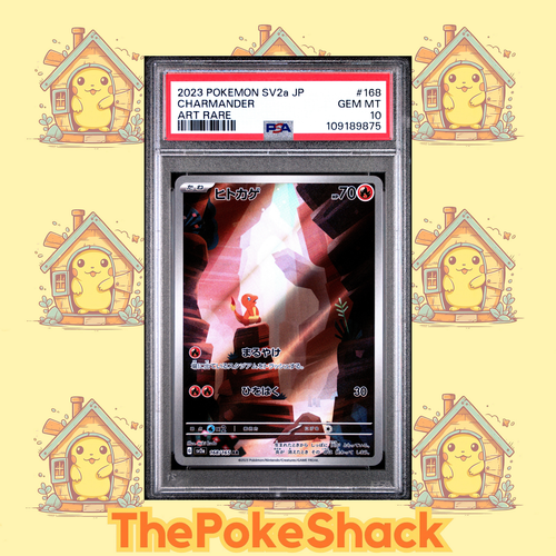 🔥 Charmander 168/165 PSA 10 151 SV2a Art Rare Japanese Pokémon AR✨
