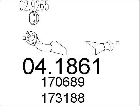 Catalyseur Xsara 1.4 i en acier inox pour réduire les gaz polluants