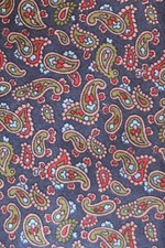 AQUASCUTUM SILK TIE NAVY SKY BLUE RED & PINK PAISLEY A MADDER TWILL IDEA CLASSIC