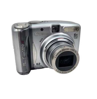 Rare Vintage Canon PowerShot A720 IS 8.0MP Digital Camera Tested