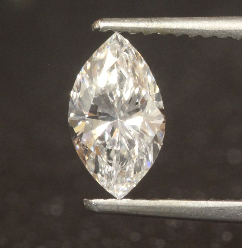 GIA USA certified loose .94ct SI2 F Marquise cut diamond vintage estate antique