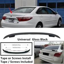 Fit For 2015-2017 Toyota Camry Rear Trunk Lip Spoiler Wing Universal Black Trim