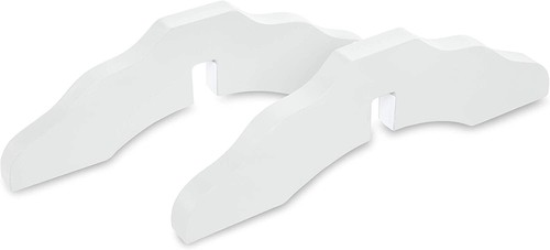 Freestanding Dog Gate Support Feet - Set of 2 (White)