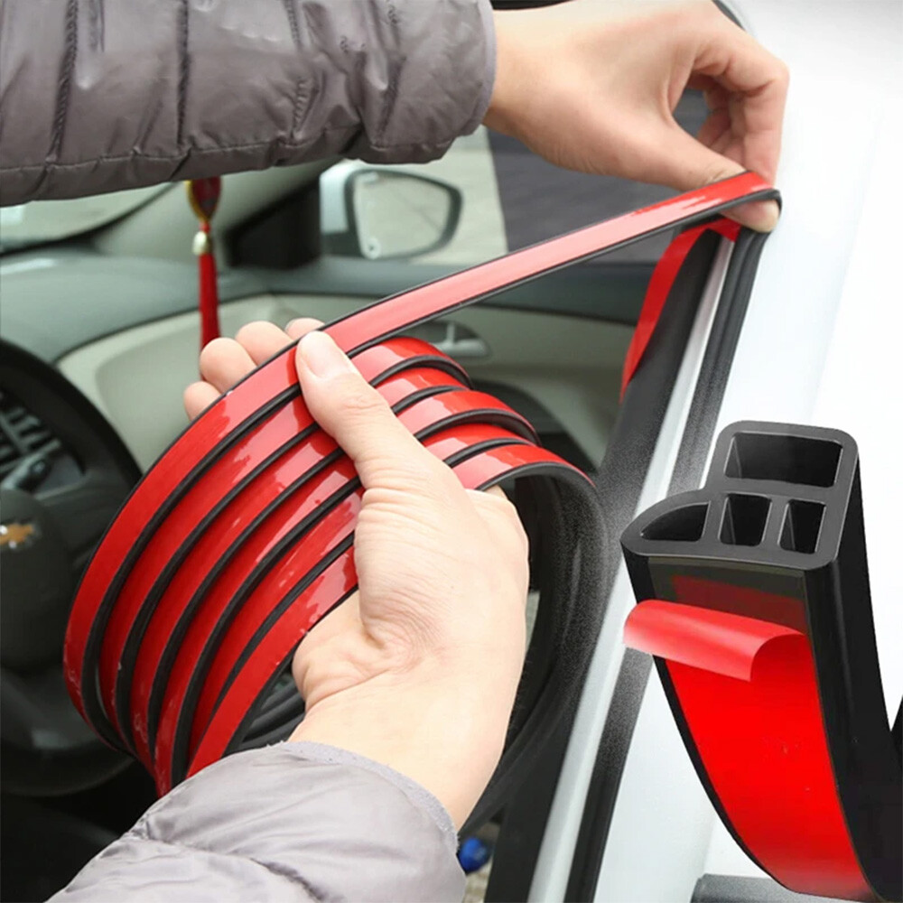 5M Car Door Trunk Seal Strip L Shape Weather Trims Window Edge Auto Accessories