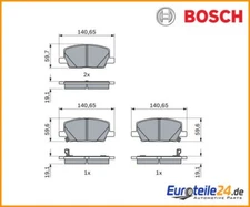 Brake pad set, disc brake Bosch 0986424896 for Opel