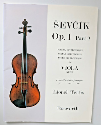 VIOLA Ševčík Alto Viola Studies: School of Technique Op 1 Part 2 Lionel Tertis