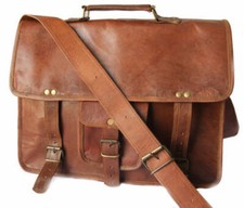 Men's Genuine Leather Vintage Laptop Messenger Handmade Briefcase Bag Satchel
