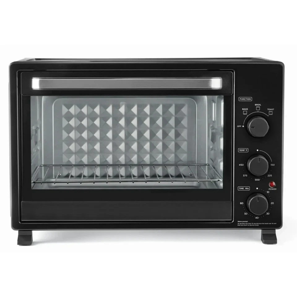 Horno Tostador Mainstays XL, 34QT, 6 Rebanadas Tamaño Familiar, Negro, 1500W, Nuevo Foto 2 de 4