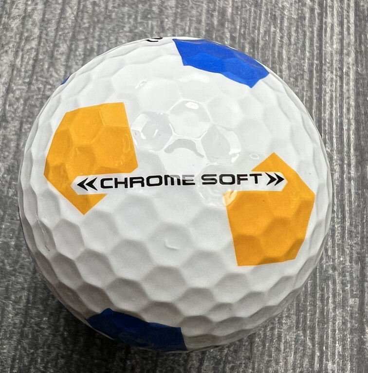 Callaway Chrome Soft Truvis Blue & Yellow Pent Golf Ball (1) eBay